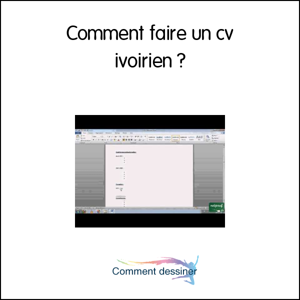 Comment faire un cv ivoirien